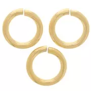 12x2mm 316L Stainless Steel Open jump Rings - Gold Tone x10