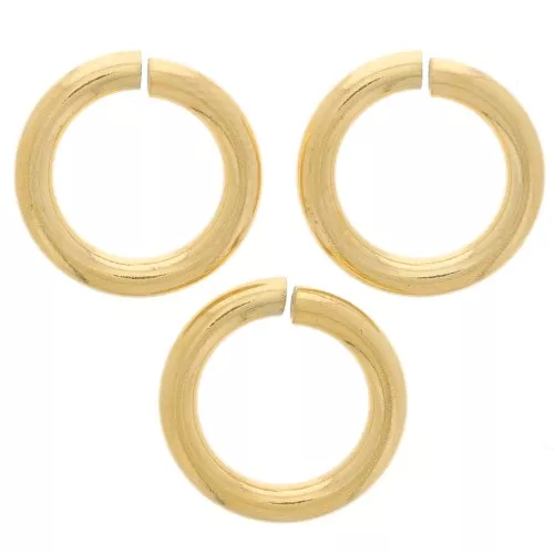 12x2mm 316L Stainless Steel Open jump Rings - Gold Tone x10