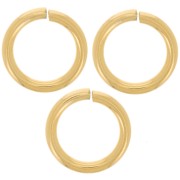 14x2mm 316L Stainless Steel Open jump Rings - Gold Tone x6|raw }}
