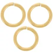 14x2mm 316L Stainless Steel Open jump Rings - Gold Tone x6