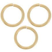 16x2mm 316L Stainless Steel Open jump Rings - Gold Tone x4