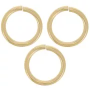 16x2mm 316L Stainless Steel Open jump Rings - Gold Tone x4