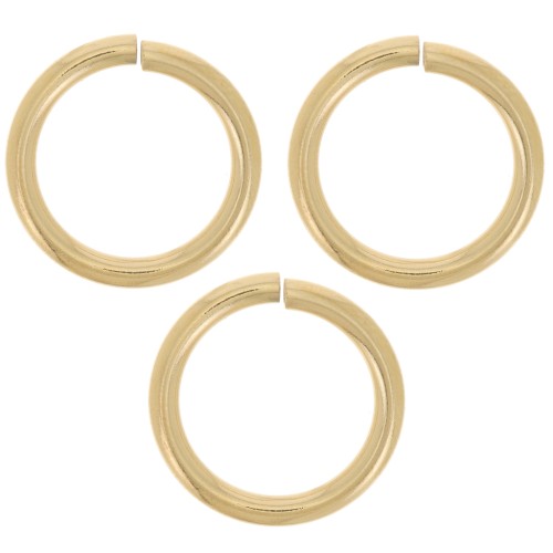 16x2mm 316L Stainless Steel Open jump Rings - Gold Tone x4