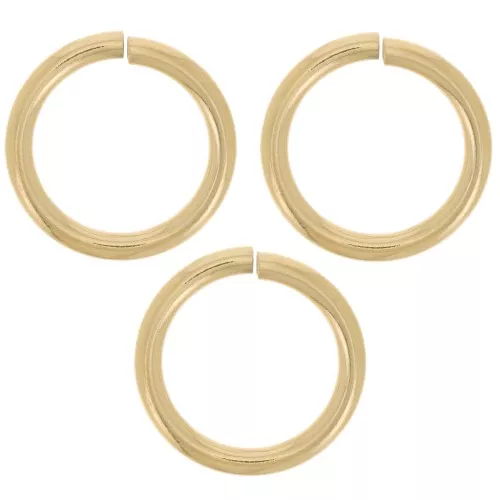 16x2mm 316L Stainless Steel Open jump Rings - Gold Tone x4