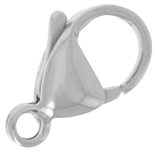 15mm 304L stainless steel lobster clasps x10