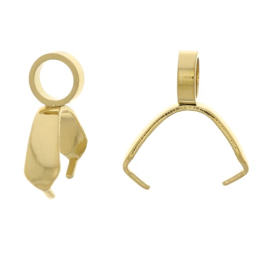 9mm 304 stainless steel bails - gold x10