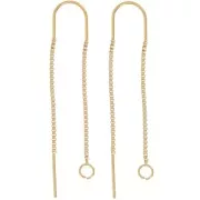 Stainless steel 304 Venetian mesh earthreads 38 + 43mm - Gold Tone x20