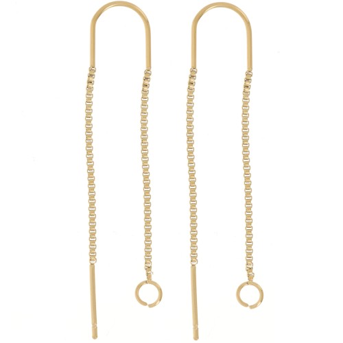 Stainless steel 304 Venetian mesh earthreads 38 + 43mm - Gold Tone x20