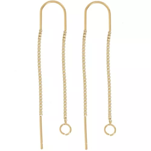 Stainless steel 304 Venetian mesh earthreads 38 + 43mm - Gold Tone x20