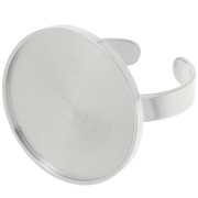 20mm Stainless steel 304 Adjustable thin ring for flat back cabochon x1|raw }}