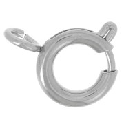 8mm 316L Stainless Steel Spring Clasp with Open Ring x1
