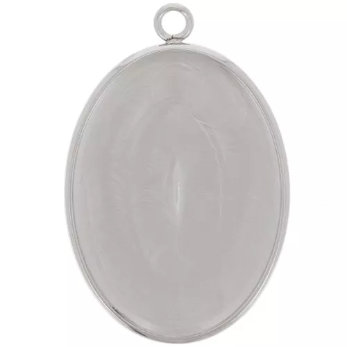 25x18mm Stainless steel 304 Oval pendant for flat back cabochon x1