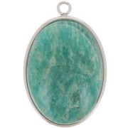 25x18mm Stainless steel 304 Oval pendant for flat back cabochon x1