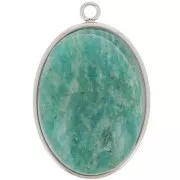 25x18mm Stainless steel 304 Oval pendant for flat back cabochon x1