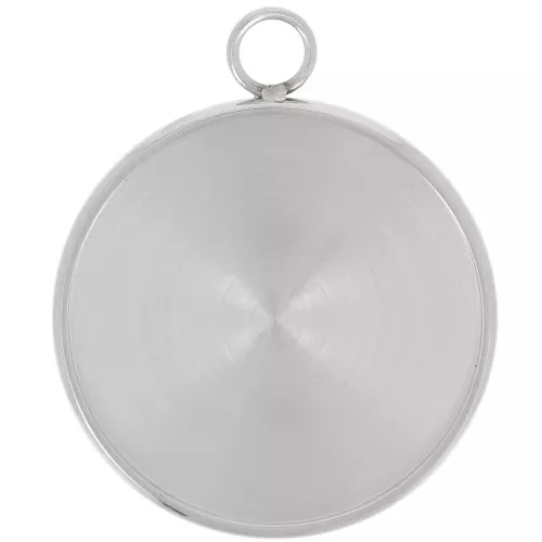 20mm Stainless steel 304 Round pendant for flat back cabochon x1