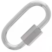 Oval screw clasp 21x11 mm - 304 stainless steel x1