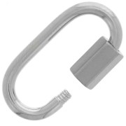 Oval screw clasp 21x11 mm - 304 stainless steel x1