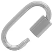 Oval screw clasp 21x11 mm - 304 stainless steel x1