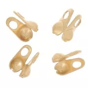 1.5mm Stainless steel 304 Ball Chain Crimp Connector - Gold Tone x4
