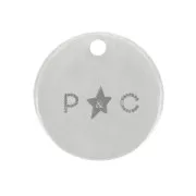 6mm Personalized round charms with logo - thickness 0.8mm x100