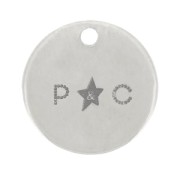 Breloques rondes personnalisées 8 mm avec logo - épaisseur 0.8 mm Argent 925 x100|raw }}