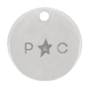10mm 925 Sterling Silve Personalized round charms with logo - thickness 0.8mm x100|raw }}