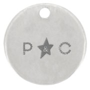 12mm 925 St. silver Personalized round charms with logo - thickness 0.8mm x100|raw }}