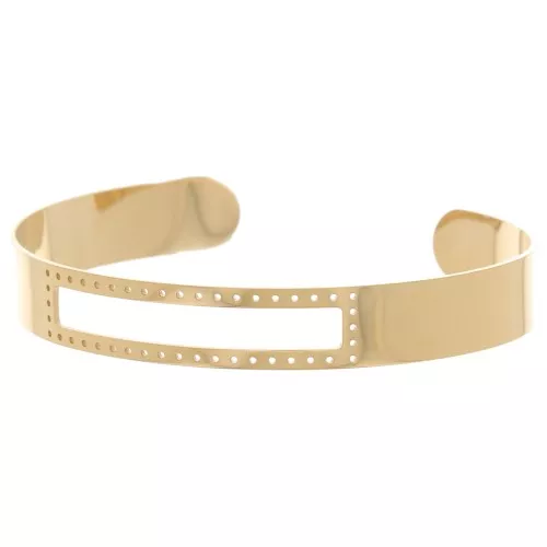 10x170mm Stainless Steel 316L Miyuki Bead Weaving Bracelet - Gold x1
