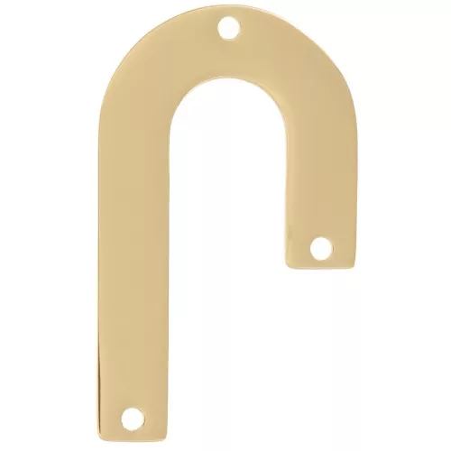 35x21mm 316L stainless steel Asymmetrical pendant - Gold x1