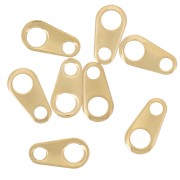 6x3 mm oval clasp fasteners - 304 Gold stainless steel x10|raw }}