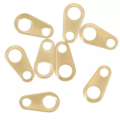 6x3 mm oval clasp fasteners - 304 Gold stainless steel x10