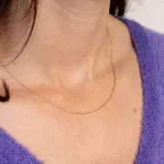 1.2mm Stainless steel 316L cable mesh choker - Gold x48cm