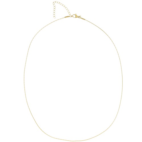 0.9mm Stainless steel 316L Paloma mesh choker - Gold Tone x48cm