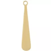 20x4mm Stainless Steel 316L Drop Charm - Gold Tone x1