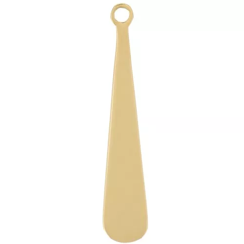 20x4mm Stainless Steel 316L Drop Charm - Gold Tone x1