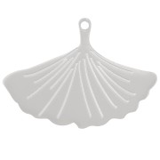 16x22mm 316L Stainless Steel Ginkgo Leaf Charm x1