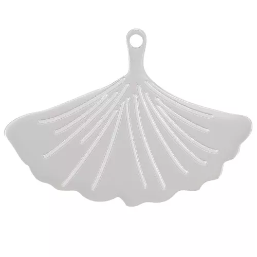 16x22mm 316L Stainless Steel Ginkgo Leaf Charm x1