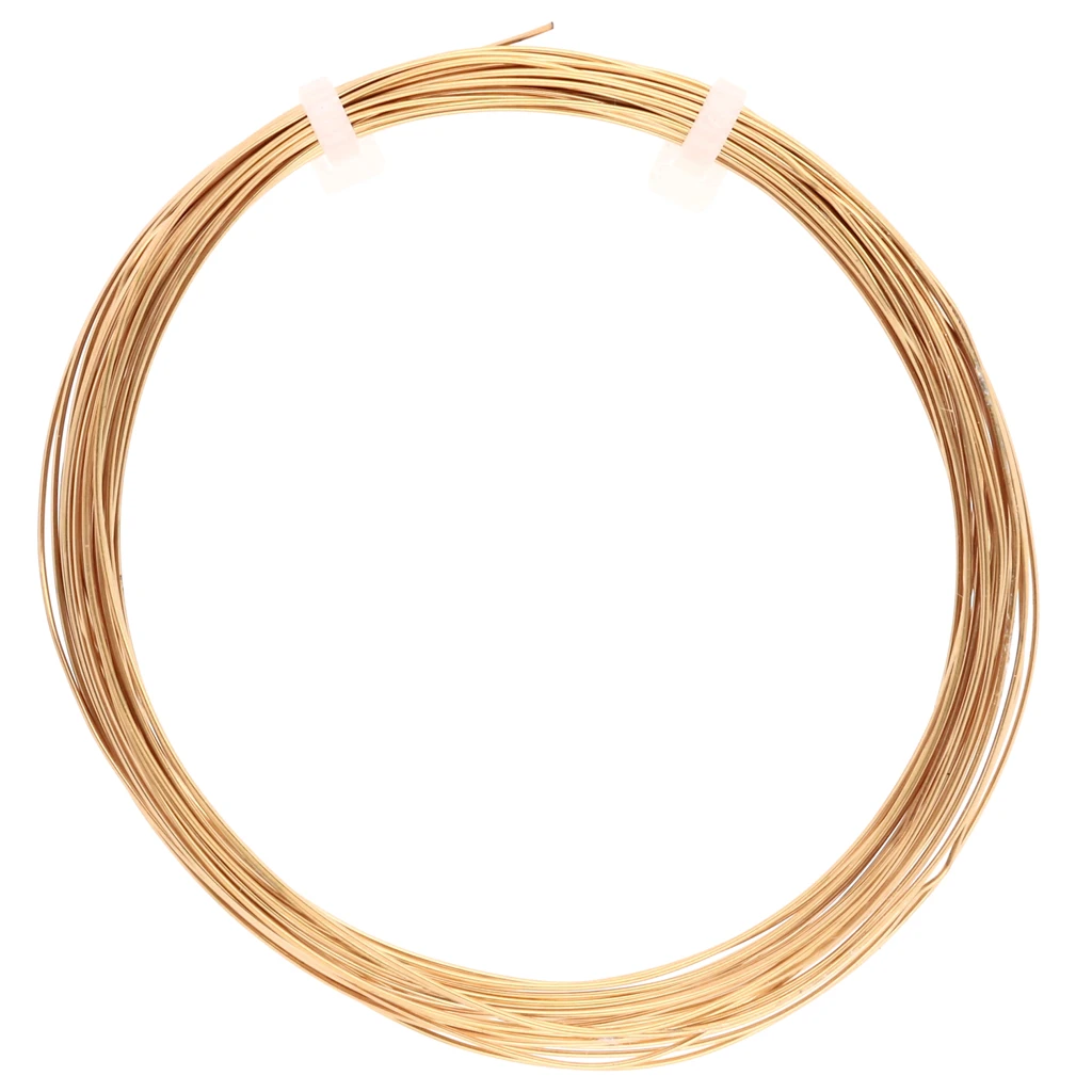 Flexible round wire 0.4 mm - Stainless steel 304L Gold x5m - Perles & Co