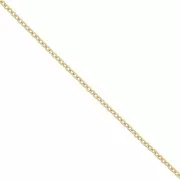3.1mm Stainless Steel 316L hammered Cable mesh chain - Gold Tone x1m