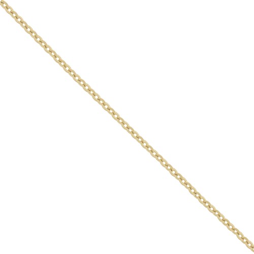 3.1mm Stainless Steel 316L hammered Cable mesh chain - Gold Tone x1m