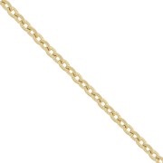 3.1mm Stainless Steel 316L hammered Cable mesh chain - Gold Tone x1m