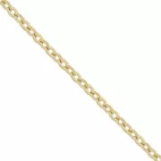 3.1mm Stainless Steel 316L hammered Cable mesh chain - Gold Tone x1m