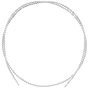 925 Sterling Silver Semi-hard beaded wire - annealed - 2mm x50cm|raw }}
