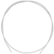 925 Sterling Silver Semi-hard beaded wire - annealed - 2mm x50cm