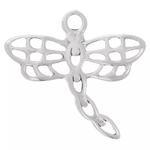 14x15mm Stainless Steel 304L openwork Dragonfly charm x1