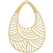 30x21mm Stainless steel 316L Drop pendant - Gold x1