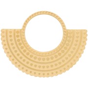 23x30mm Stainless steel 316L Textured ethnic pendant - Gold x1|raw }}