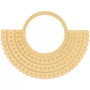 23x30mm Stainless steel 316L Textured ethnic pendant - Gold x1