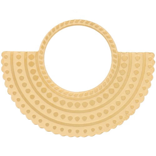 23x30mm Stainless steel 316L Textured ethnic pendant - Gold x1