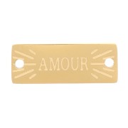 13x5mm 316L stainless steel Rectangular spacer - Amour - Gold x1